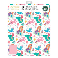 Mermaid wrapping paper and gift tags