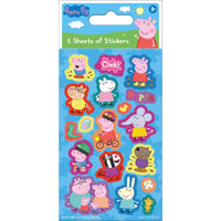 Peppa Pig Blue Party Sticker Pack - Anilas UK