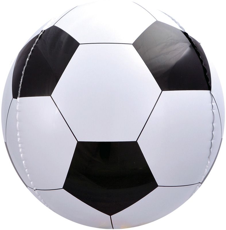 15in Black & White Sphere Football Foil Balloon - Anilas UK