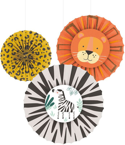 Get Wild Paper Fan Hanging Decorations - Anilas UK