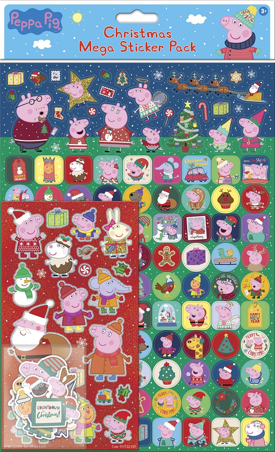 Peppa Pig Christmas Mega Sticker Pack - Anilas UK