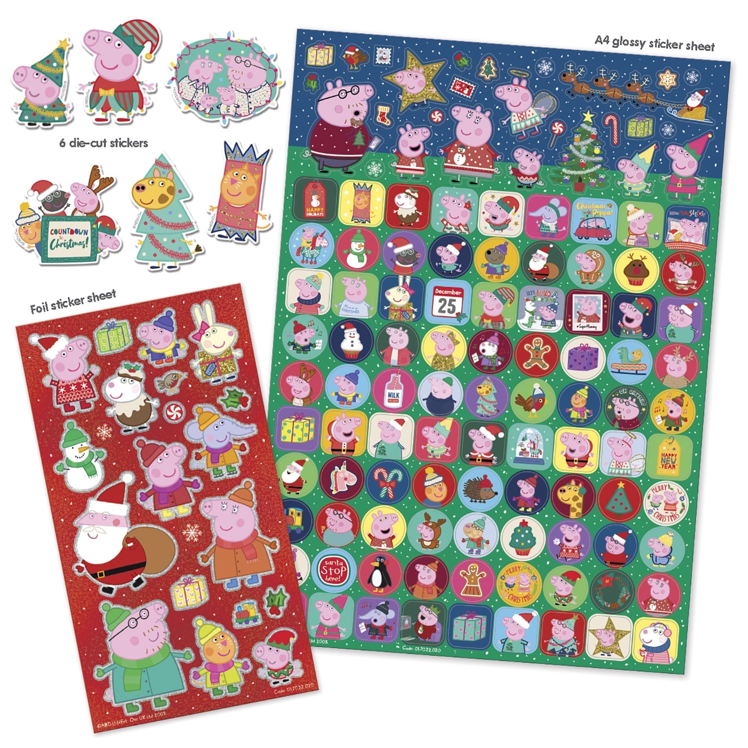 Peppa Pig Christmas Mega Sticker Pack - Anilas UK