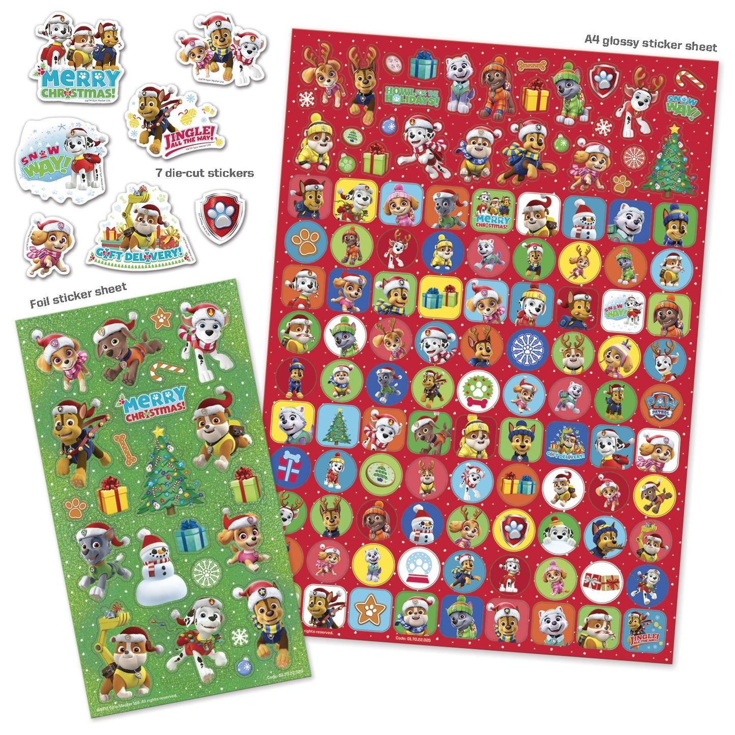 Christmas Paw Patrol Mega Sticker - Anilas UK