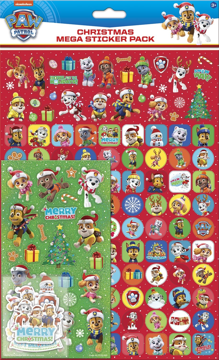 Christmas Paw Patrol Mega Sticker - Anilas UK