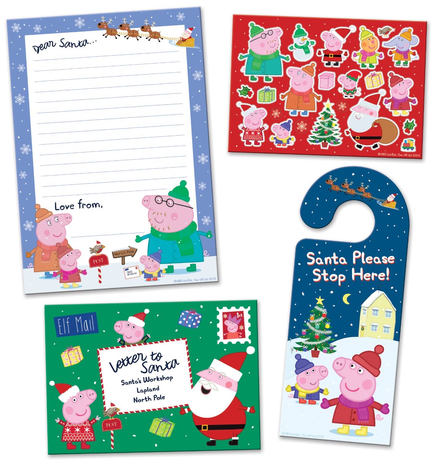 Peppa Pig Christmas Letter to Santa Pack - Anilas UK