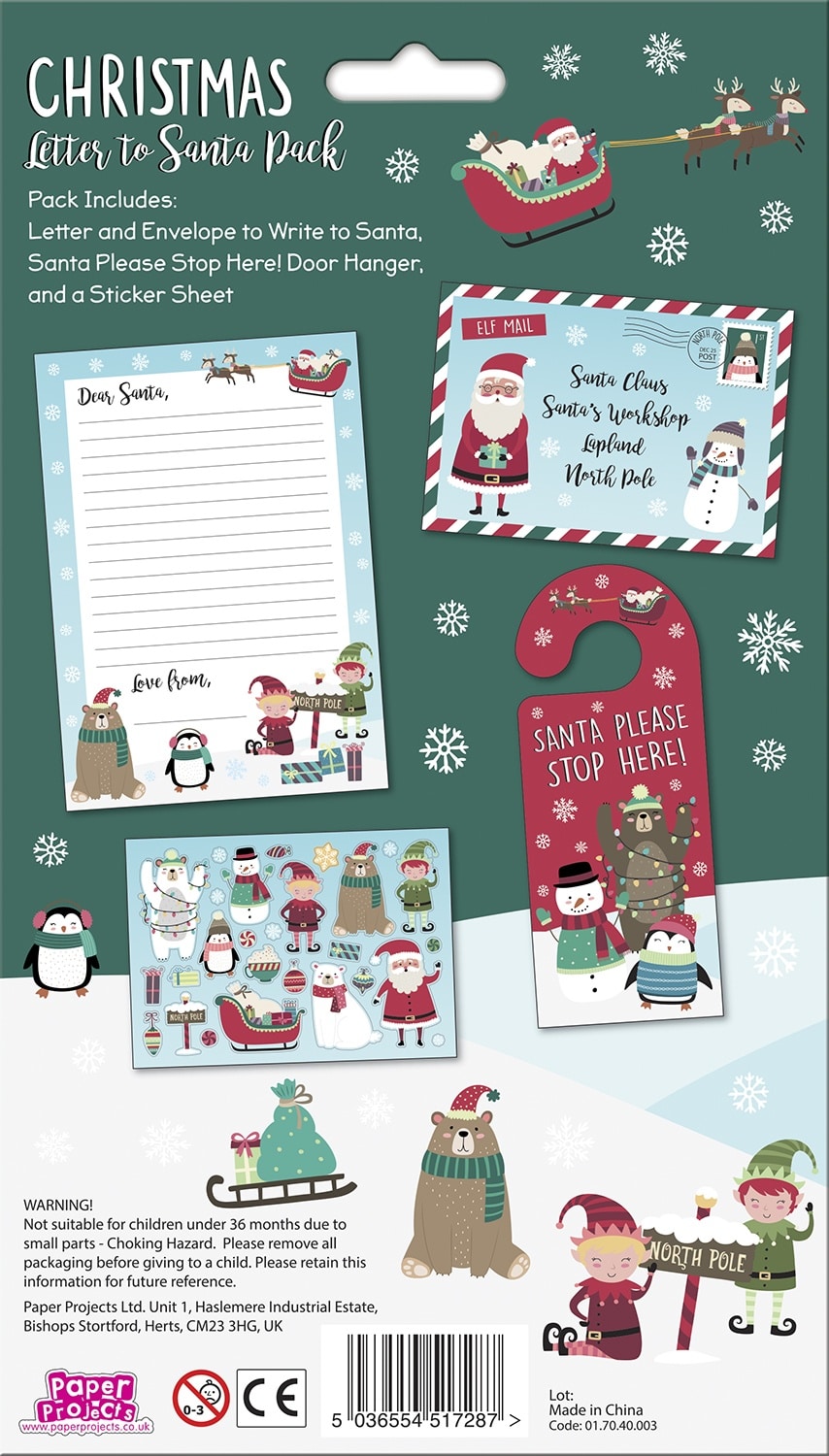 North Pole Christmas Letter to Santa Pack - Anilas UK