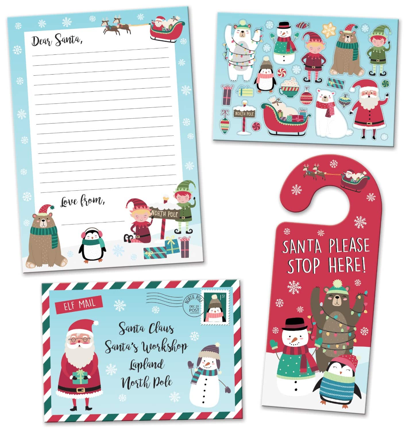 North Pole Christmas Letter to Santa Pack - Anilas UK