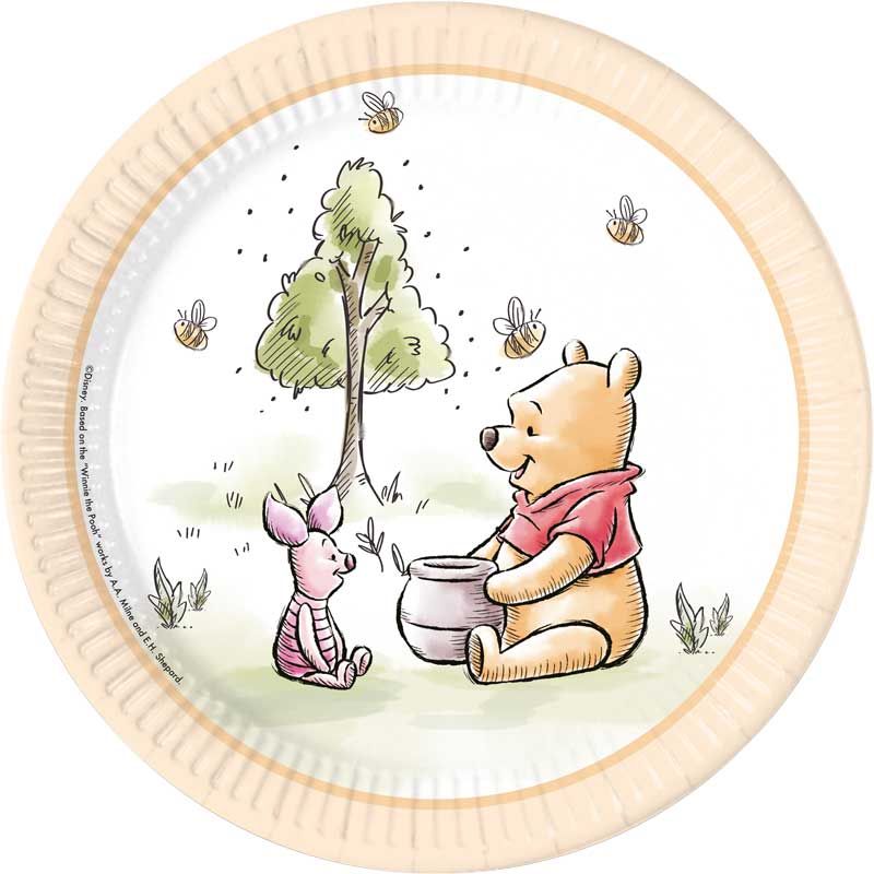 Winnie The Pooh Paper Plates - 23cm (Pack of 8)