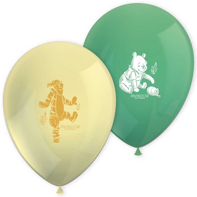 Winnie The Pooh Printed Latex Balloons (Pack of 8)