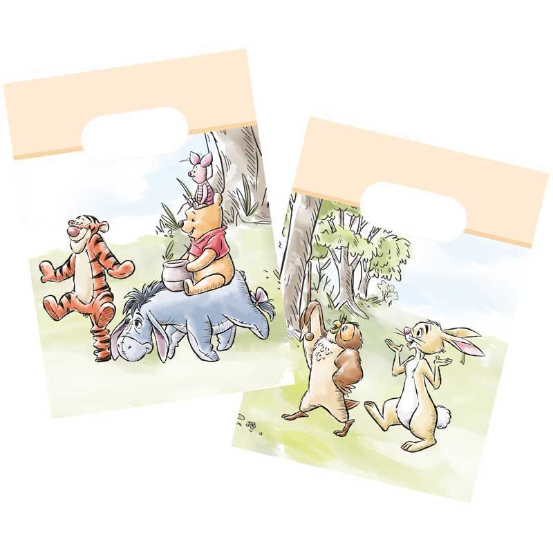 Winnie The Pooh Paper Party Bags (Pack of 4)