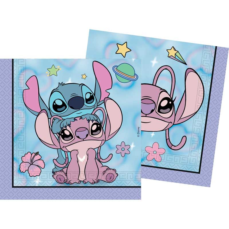 Stitch and Angel Cute Napkins (Pack of 20)