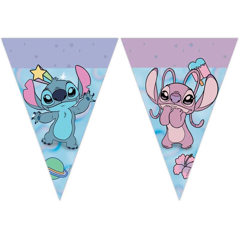 Stitch and Angel Cute Party Flag Bunting Banner