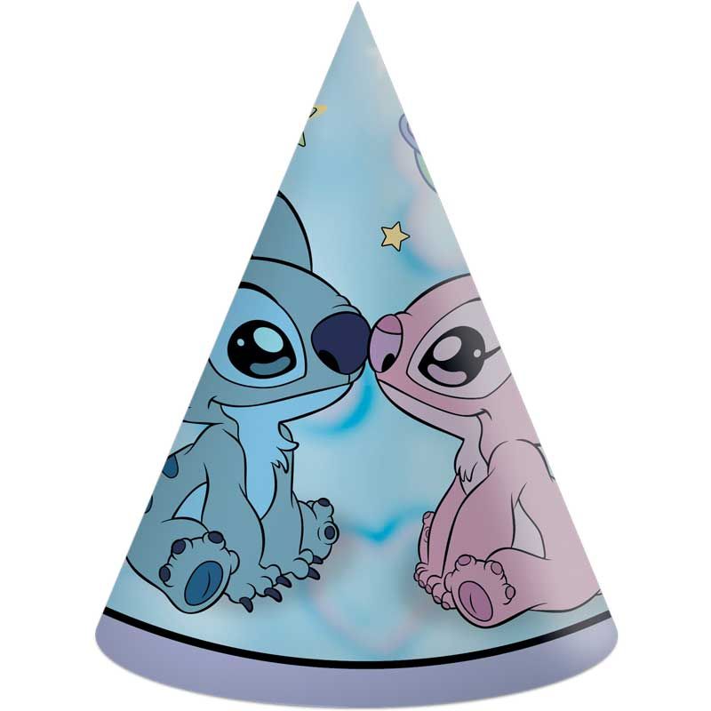 Stitch and Angel Cute Party Hats (Pack of 6)