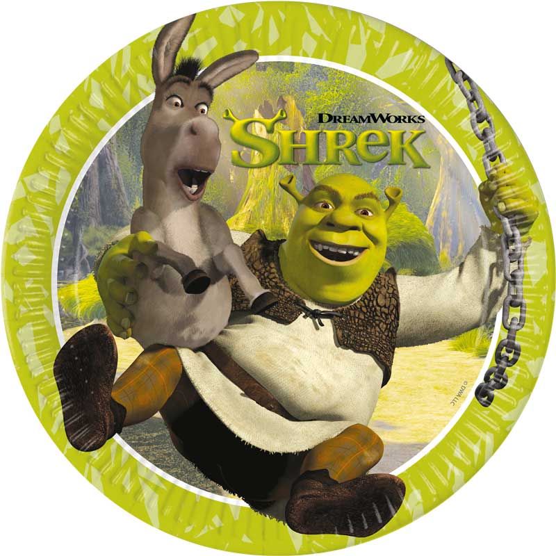 Shrek Paper Plates - 23cm (Pack of 8)