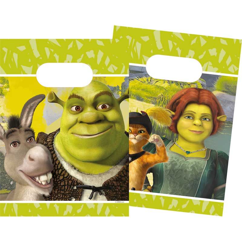 Shrek Paper Party Bags (Pack of 4)