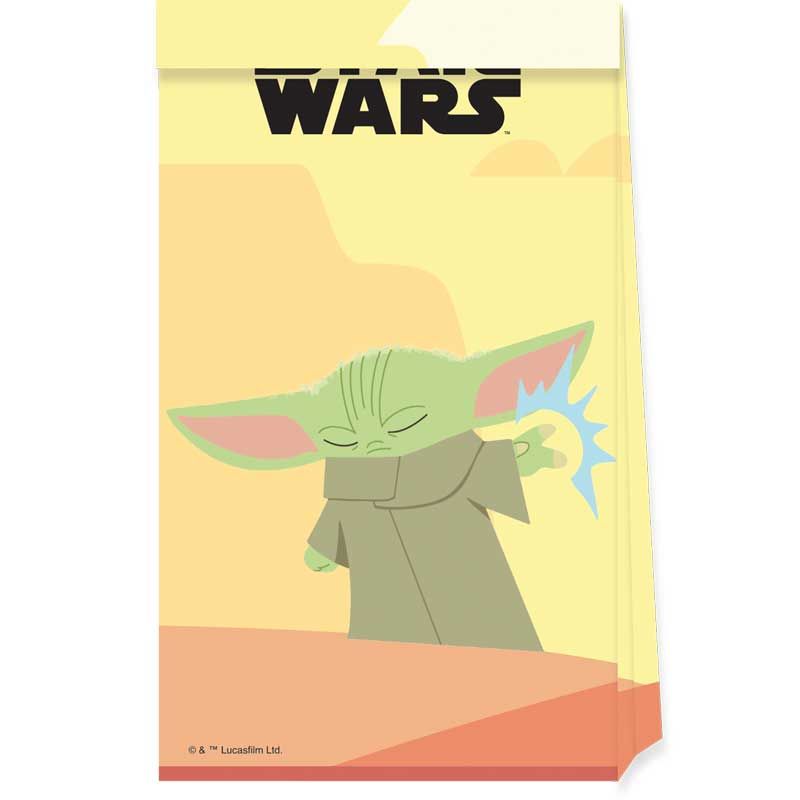 Star Wars The Mandalorian Paper Party Treat Bags (Pack of 4)