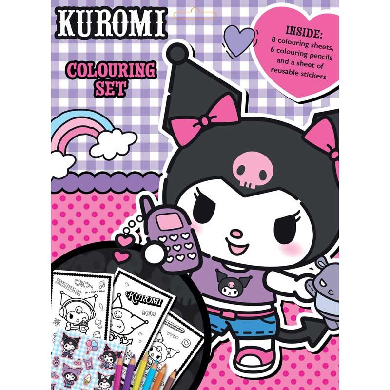 Kuromi Colouring Set