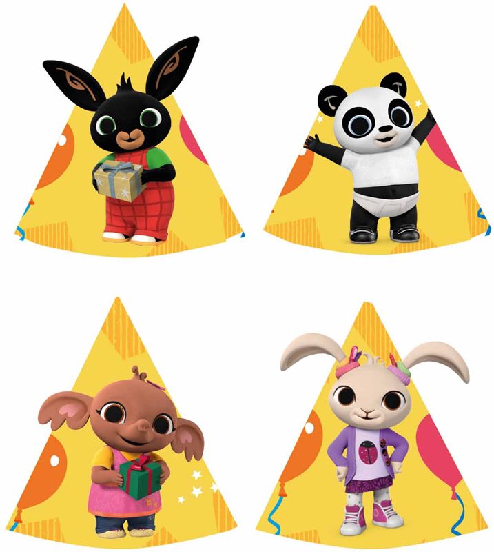 Bing Paper Cone Hats (Pack of 4) - Anilas UK