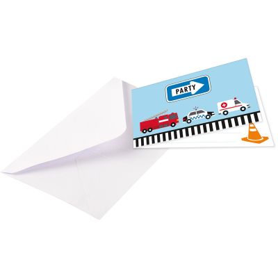 On The Road Party Invites With Envelopes (Pack Of 8) - Anilas UK