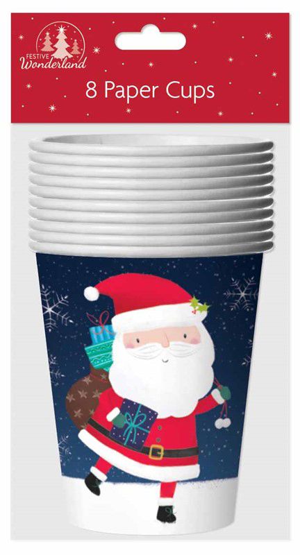 Christmas Cute Paper Cups (Pack of 8) - Anilas UK