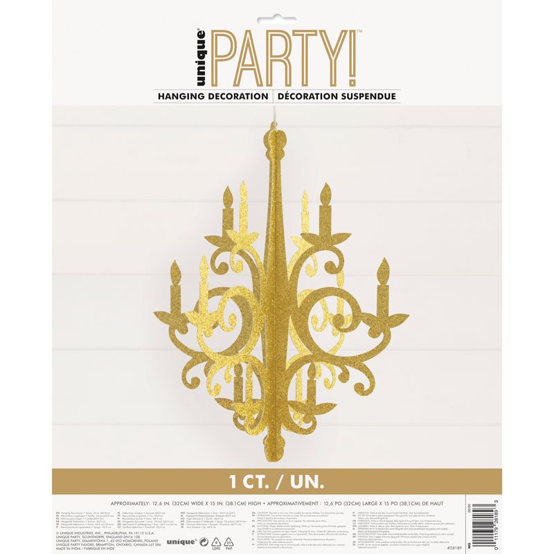 Gold Foil Glitter Chandelier - Anilas UK