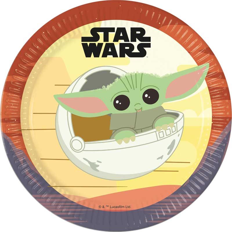 Star Wars The Mandalorian Paper Plates - 23cm (Pack of 8)