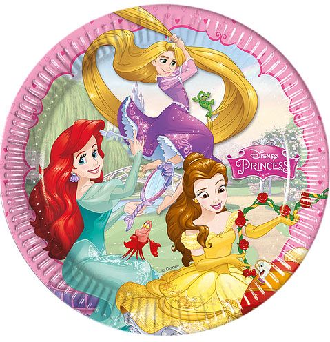 Disney Princess Paper Plates - 23cm ( Pack of 8) - Anilas UK