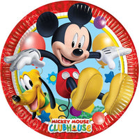 Playful Mickey Mouse Paper Plates - 23cm ( Pack of 8) - Anilas UK