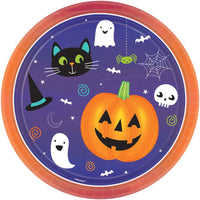 Halloween Hallo-Ween Friends Paper Plates - 23cm (Pack of 8) - Anilas UK