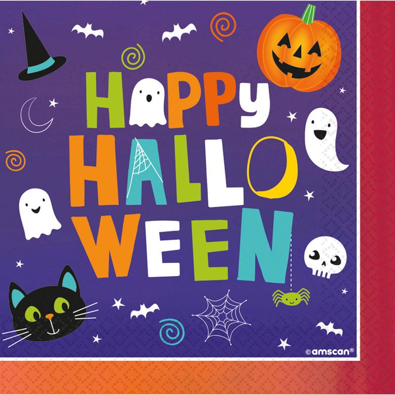 Halloween Hallo-Ween Friends Napkins (Pack of 16) - Anilas UK