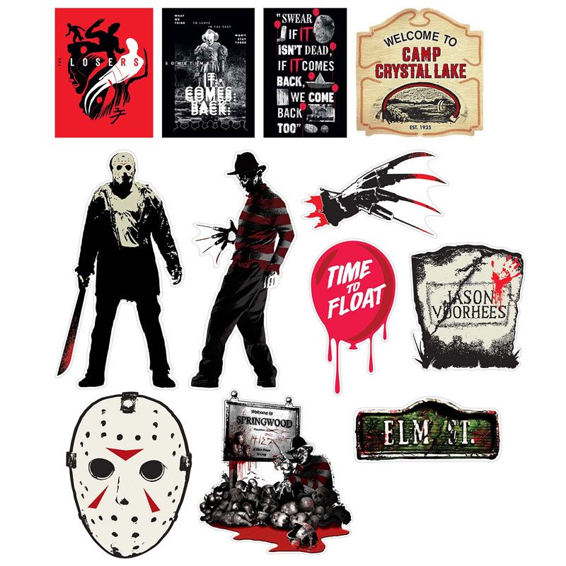 12 Pieces Mixed Horror Movies Cutouts