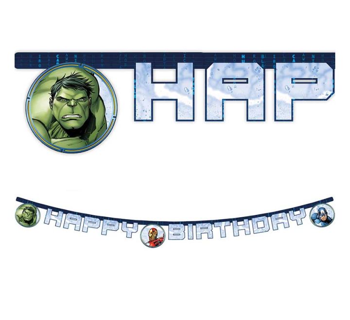 Avengers Infinity Stones  "Happy Birthday" Die-Cut Paper Banner - Anilas UK