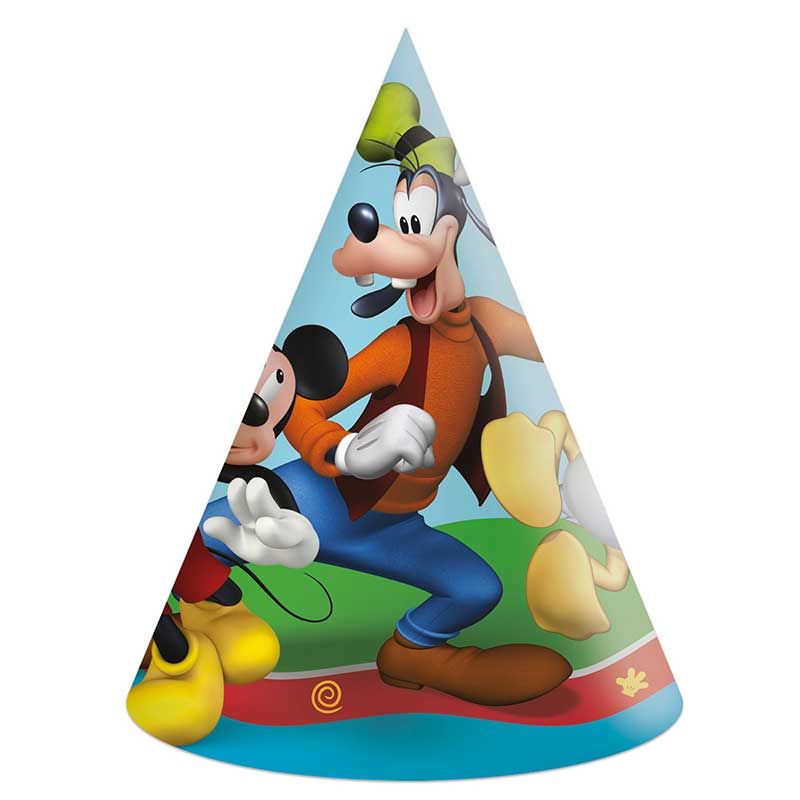 Mickey Rock The House Party Hats (Pack of 6) - Anilas UK