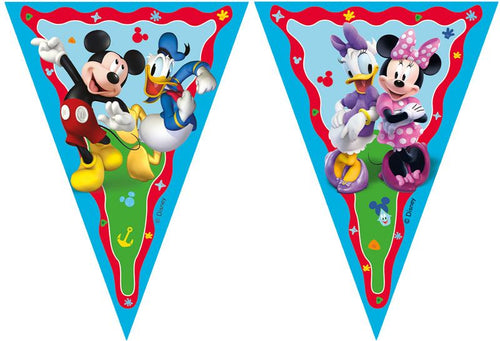 Mickey Mouse Rock the House Birthday Party Bunting Banner - Anilas UK