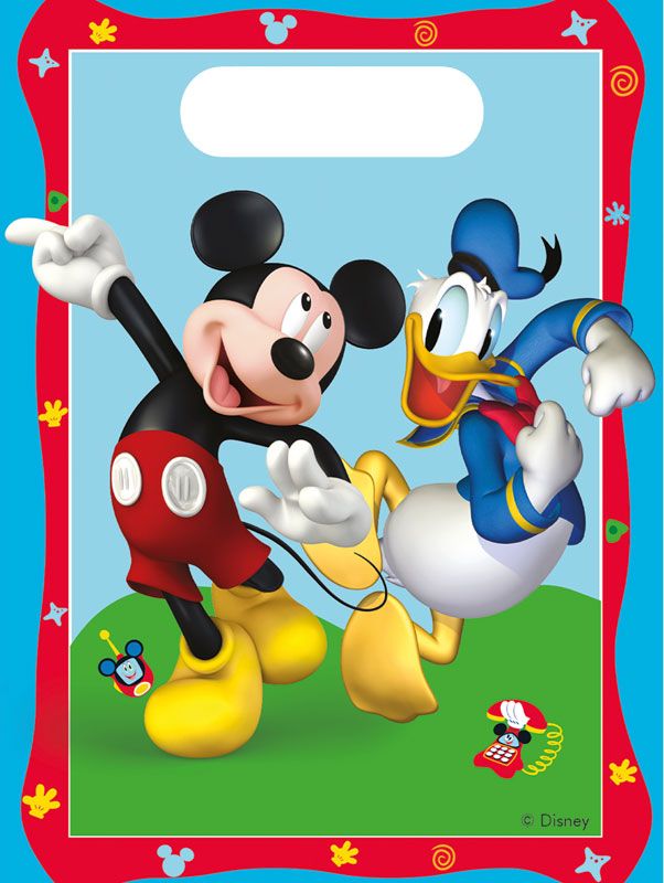 Mickey Rock The House Party Bags (Pack of 6) - Anilas UK