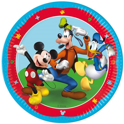 Mickey Mouse Rock The House Paper Plates - 23cm ( Pack of 8) - Anilas UK