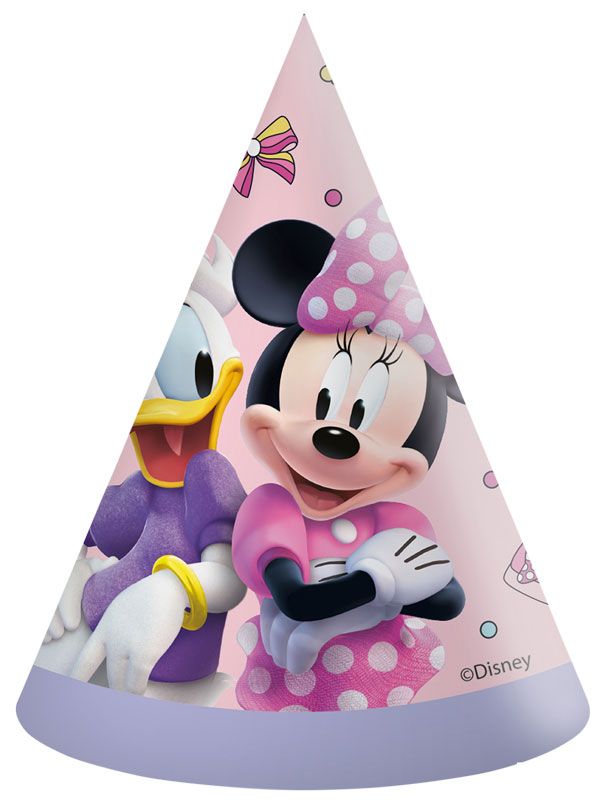 Minnie Mouse Junior Party Hat (Pack of 6) - Anilas UK