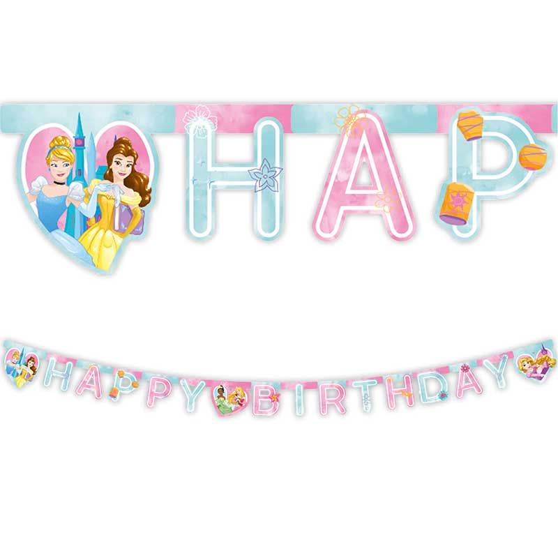 Disney Princess Live Your Story "Happy Birthday" Banner - Anilas UK