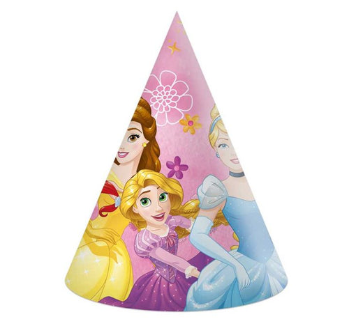 Princess Live Your Story Party Hats (Pack of 6) - Anilas UK