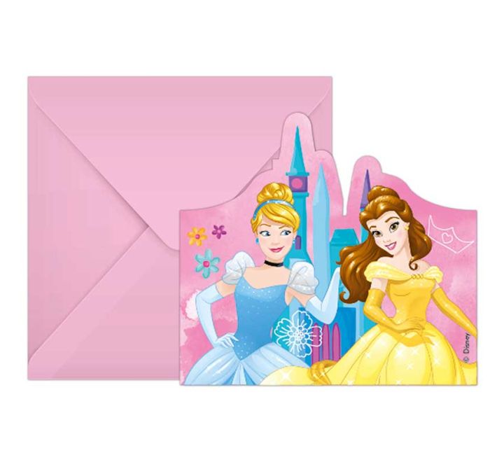 Princess Live Your Story Party Invitations (Pack of 6) - Anilas UK