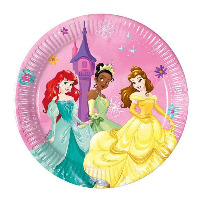 Disney Princess Paper Plates - 20cm ( Pack of 8) - Anilas UK
