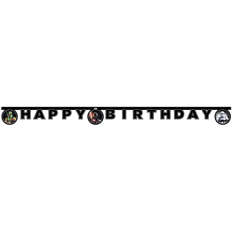 Star Wars Galaxy "Happy Birthday" Die-Cut Paper Banner - Anilas UK