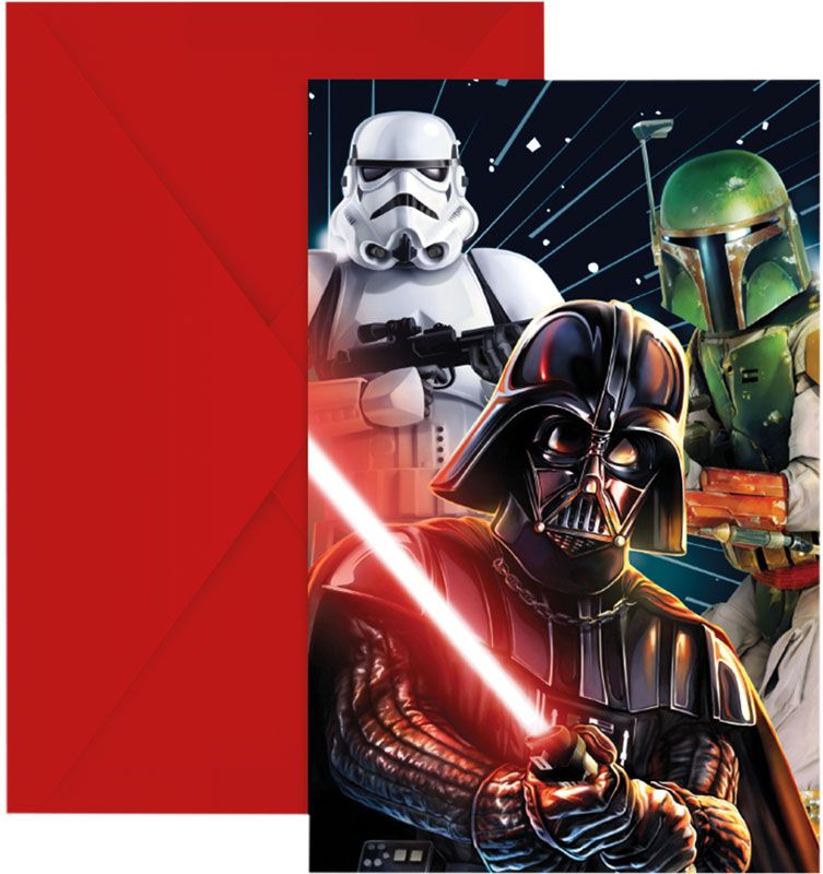 Star Wars Galaxy Invitations (Pack of 6) - Anilas UK