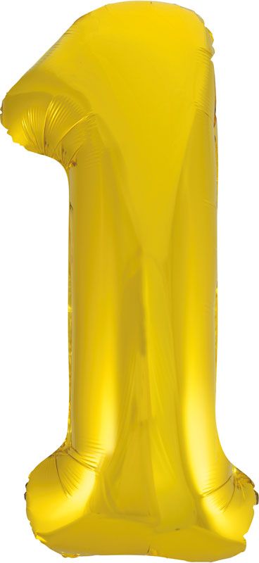 Classic Gold Number 1 Foil Balloon 86cm