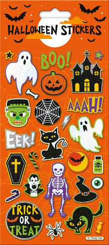 Orange Halloween Boo Stickers - Anilas UK