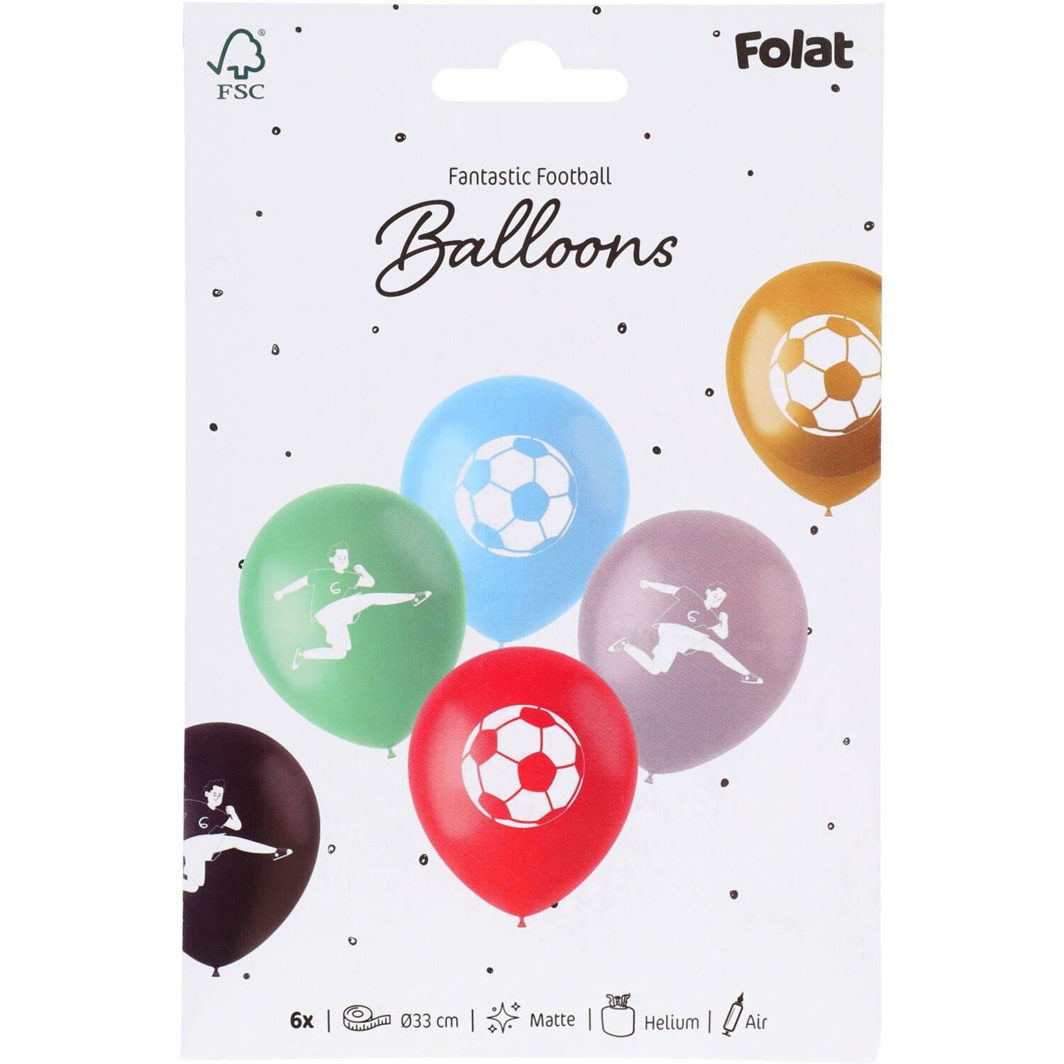 Fantastic Football Latex Party Balloon -  (33 cm - 6 pieces) - Anilas UK
