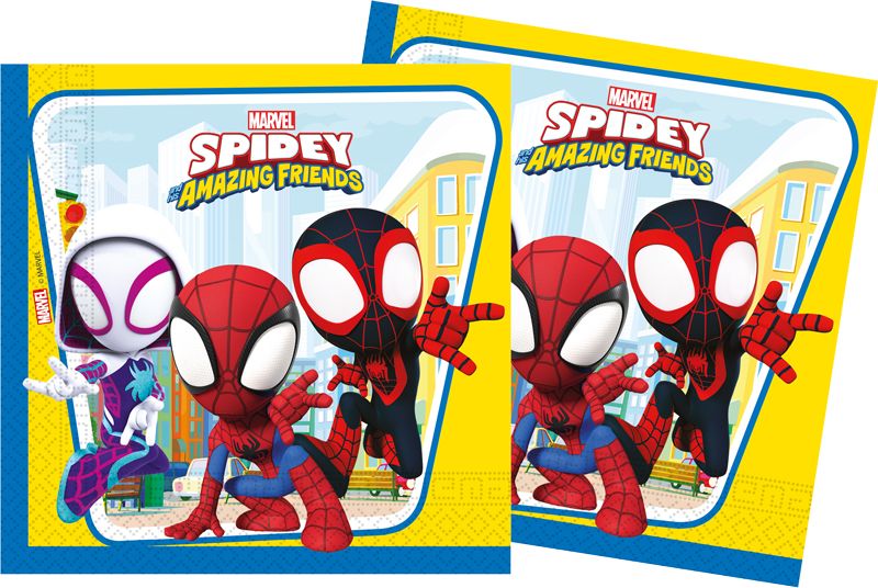 Spidey and Friends Napkins (Pack of 20) - Anilas UK