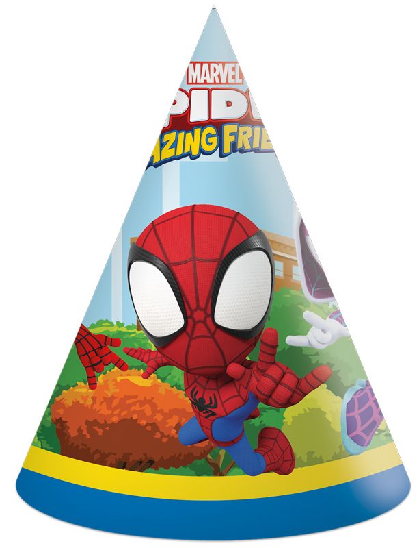 Spidey and Friends Party Hat (Pack of 6) - Anilas UK
