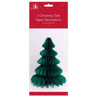 Christmas Tree Honeycomb Decorations - 3 Pack - Anilas UK