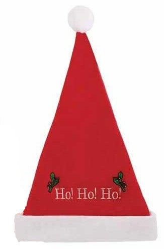 Christmas Santa Ho! Ho! Ho! Hat Adults - Anilas UK
